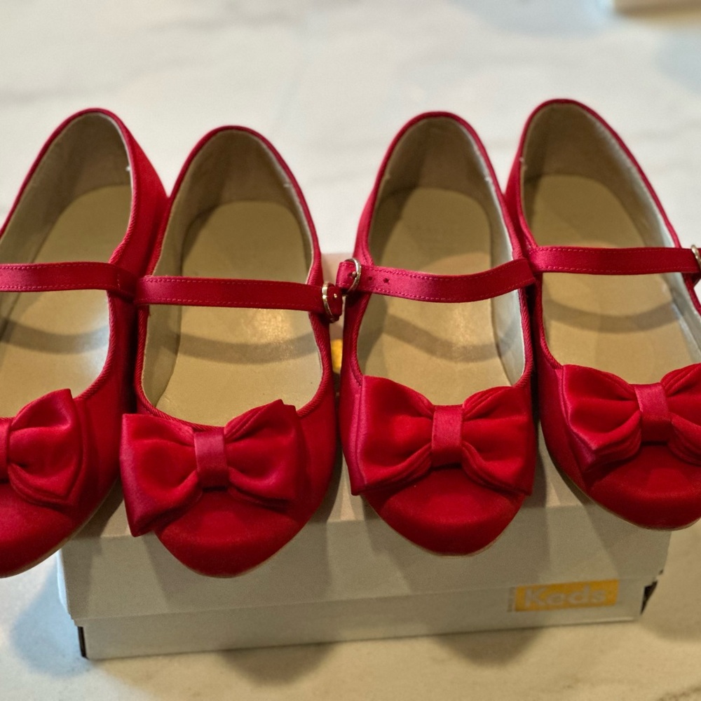 Janie and Jack Red Bow Dress Shoes